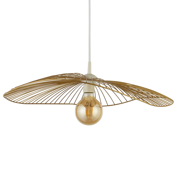 Pendelleuchte Wave Wire - Stahl - 1-flammig - Gold