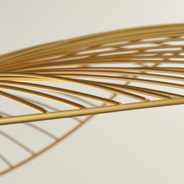 Pendelleuchte Wave Wire - Stahl - 1-flammig - Gold
