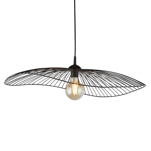 Pendelleuchte Wave Wire - Stahl - 1-flammig - Schwarz