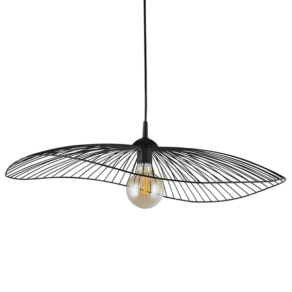 Pendelleuchte Wave Wire - Stahl - 1-flammig - Schwarz