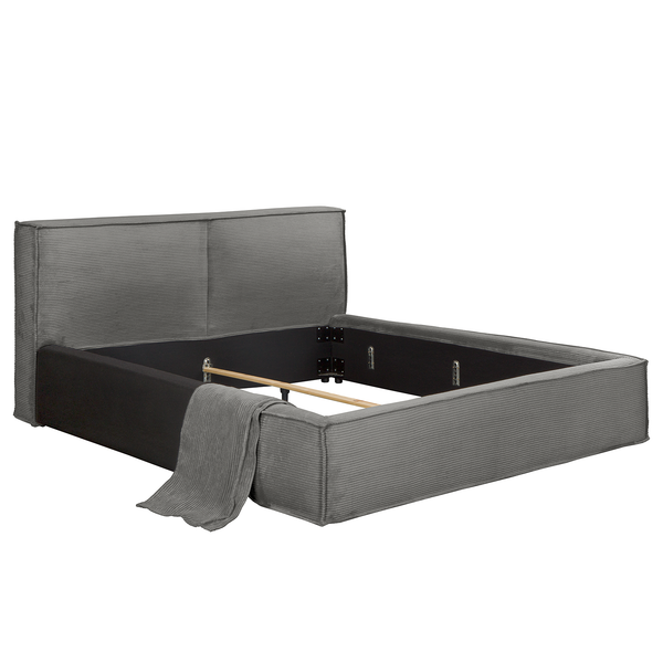 Wechselbezug KINX Polsterbett - Cordstoff Poppy: Graphit - 180 x 200cm - 110 cm