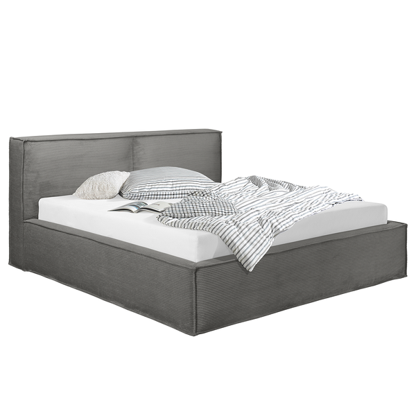 Wechselbezug KINX Polsterbett - Cordstoff Poppy: Graphit - 180 x 200cm - 110 cm