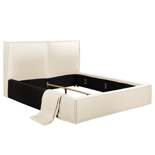 Wechselbezug KINX Polsterbett - Flachgewebe Desna: Creme - 180 x 200cm - 150 cm