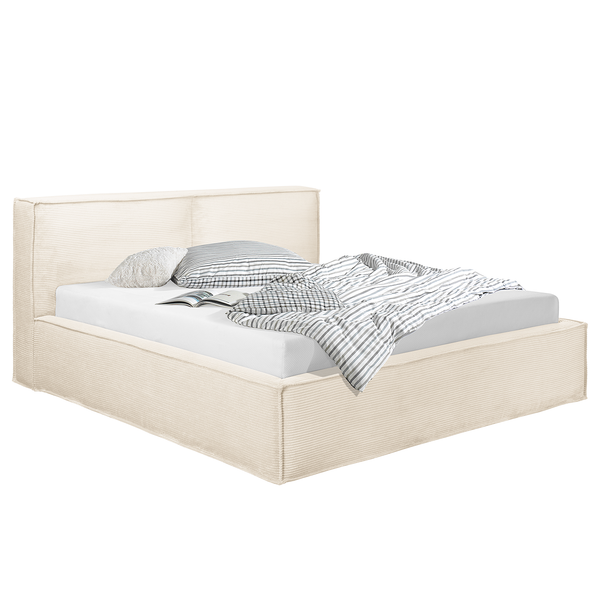 Wechselbezug KINX Polsterbett - Cordstoff Poppy: Creme - 180 x 200cm - 110 cm