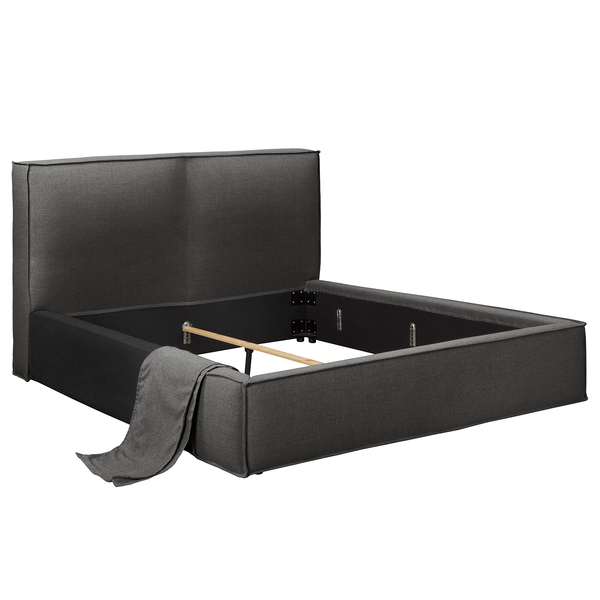 Wechselbezug KINX Polsterbett - Flachgewebe Drems: Anthrazit - 180 x 200cm - 150 cm