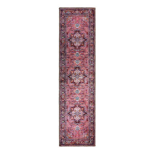 Läufer Windsor Traditional - Mischfaser / Polyester - 60 x 230 cm - Waschbar - Rot / Blau