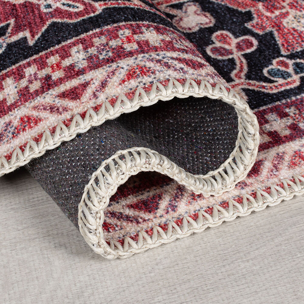 Läufer Windsor Traditional - Mischfaser / Polyester - 60 x 230 cm - Waschbar - Rot / Blau
