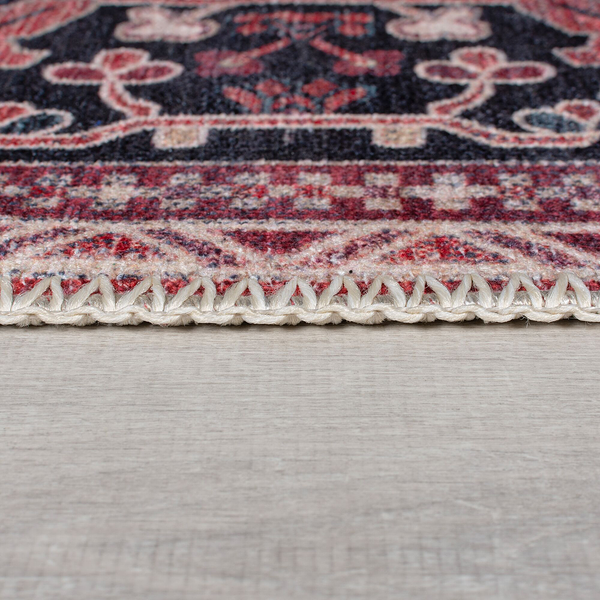 Läufer Windsor Traditional - Mischfaser / Polyester - 60 x 230 cm - Waschbar - Rot / Blau