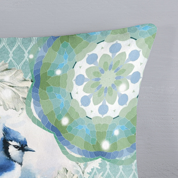 Biber-Bettwäsche Camunda - Baumwolle - Beige / Hellgrün - 140 x 200/220 cm + Kissen 70 x 60 cm