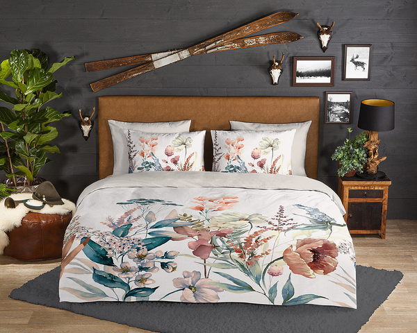 Biber-Bettwäsche Aime - Baumwolle - Beige - 200 x 200/220 cm + 2 Kissen 70 x 60 cm