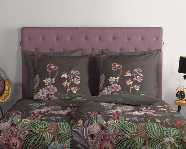 Renforce-Bettwäsche Phoebe - Baumwolle - Braun - 135 x 200 cm + Kissen 80 x 80 cm