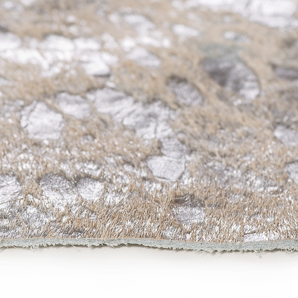 Rinderfell Shiny - Rinderfell - Creme / Silber