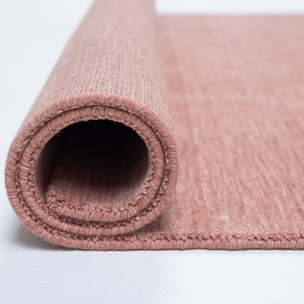 Wollteppich Holi Uni - Schurwolle - Altrosa - 90 x 160 cm