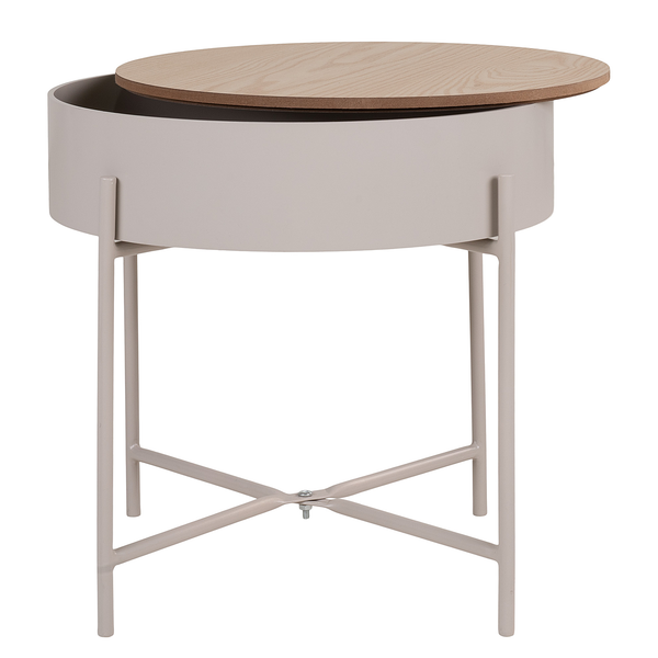 Beistelltisch Sisco - Stahl - Beige