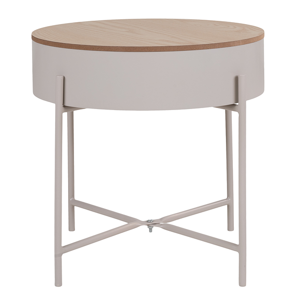 Beistelltisch Sisco - Stahl - Beige