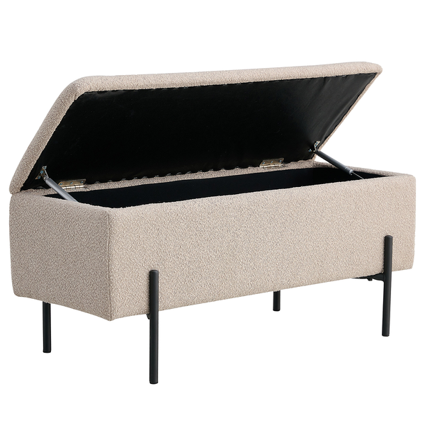 Polsterbank Watford - Stahl - Beige