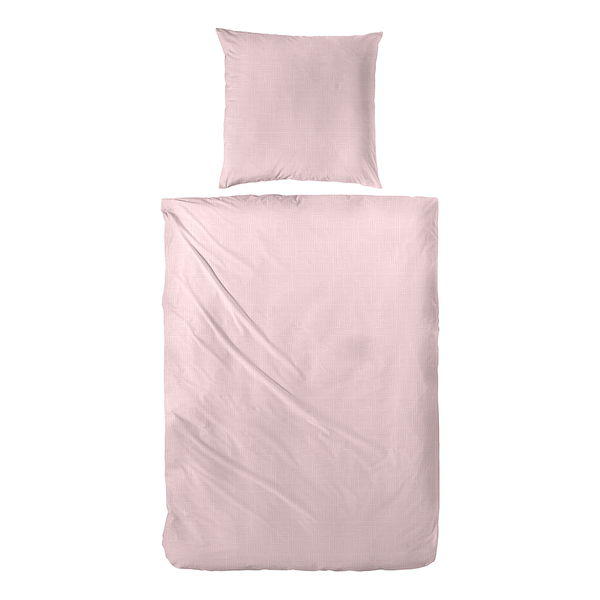 Biber-Bettwäsche Mini Me - Baumwolle - Weiß / Pink - 155 x 220 cm