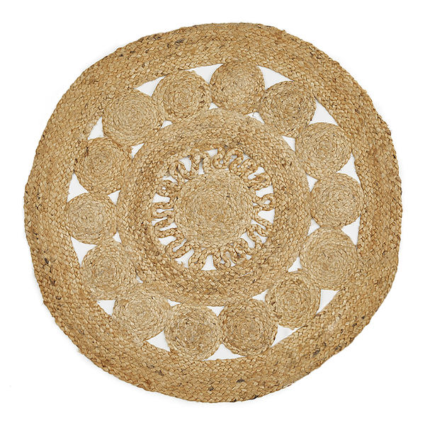 Teppich Balo - Jute / Baumwolle - Natur