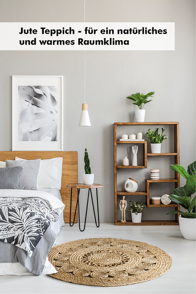 Teppich Balo - Jute / Baumwolle - Natur