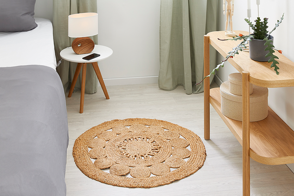 Teppich Balo - Jute / Baumwolle - Natur