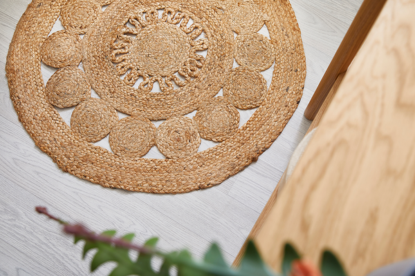 Teppich Balo - Jute / Baumwolle - Natur