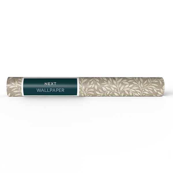 Vliestapete Ditsy Leaf - Vlies - Hellbraun