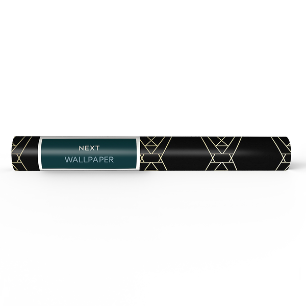 Vliestapete Deco Geometric - Vlies - Schwarz