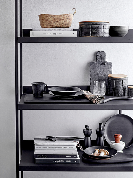 Salz- & Pfeffermühle Hanif 2-teilig - Massivholz Gummibaum - Schwarz