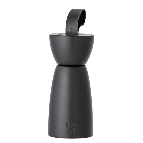 Salz- & Pfeffermühle Hanif 2-teilig - Massivholz Gummibaum - Schwarz