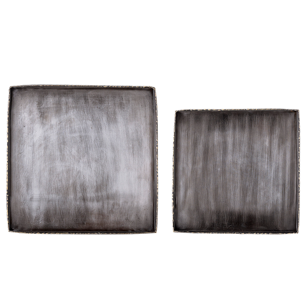Servierplatte Cody 2er-Set - Eisen - Silber