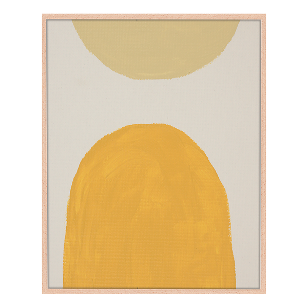 Bild Geometric Abstract Paint - Buche Massiv / Acrylglas - Naturell - 52 x 62 cm