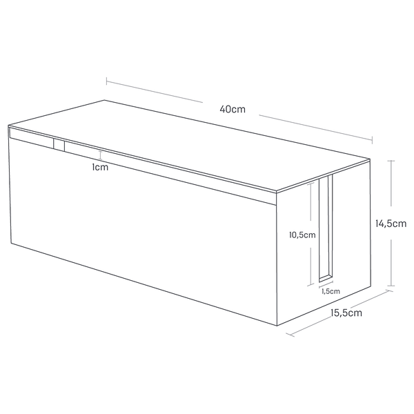 Kabelbox Web - Kunststoff - Schwarz