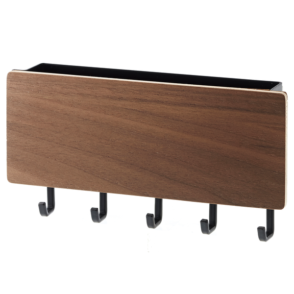 Schlüsselkasten Rin Hook - Esche Teilmassiv / Stahl - Schwarz