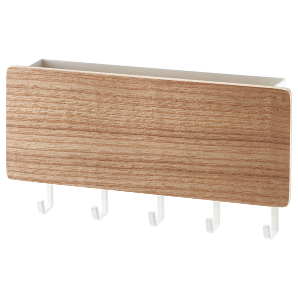 Schlüsselkasten Rin Hook - Esche Teilmassiv / Stahl - Weiß