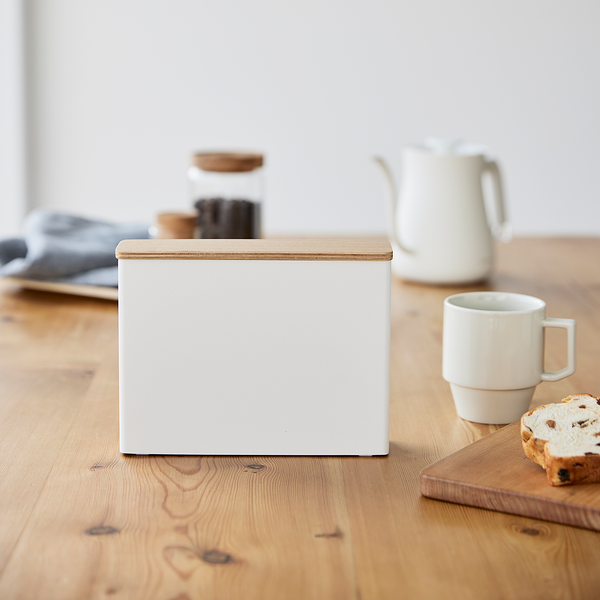 Aufbewahrung Kaffeefilter Tosca - Esche Teilmassiv / Stahl - Weiß