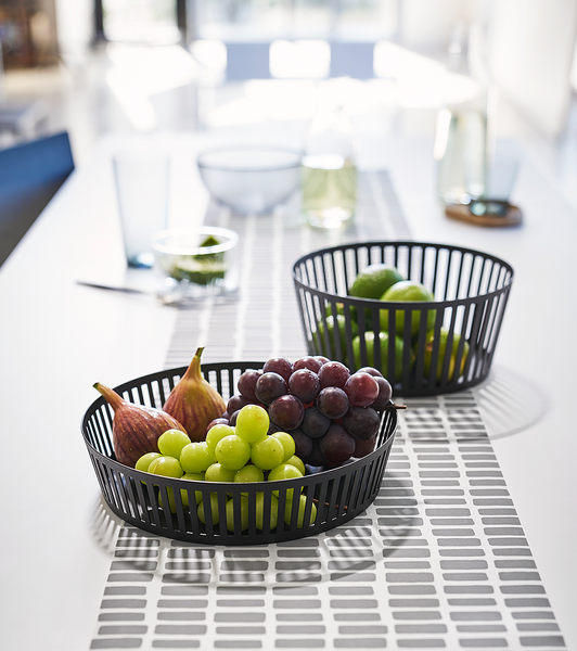 Obstschale Tower Basket - Stahl - Schwarz - 25 x 6 cm