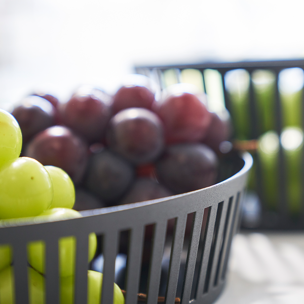 Obstschale Tower Basket - Stahl - Schwarz - 25 x 6 cm