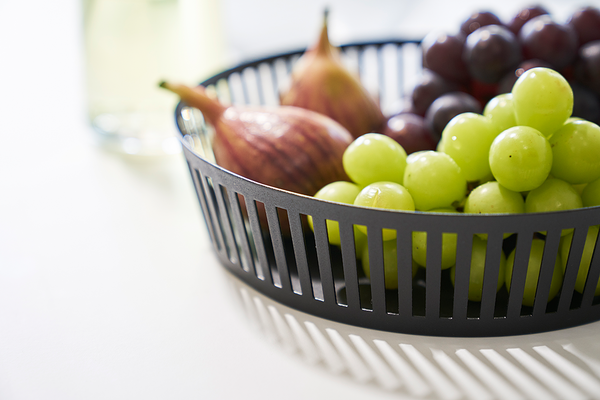 Obstschale Tower Basket - Stahl - Schwarz - 25 x 6 cm