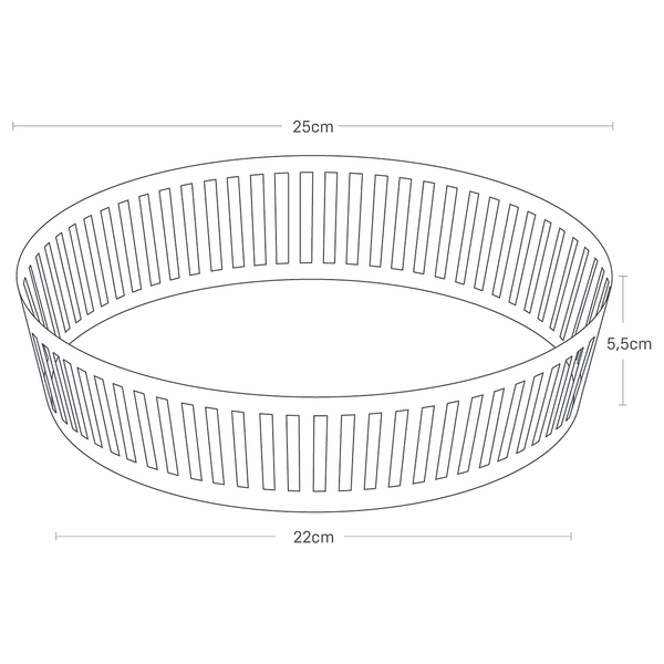 Obstschale Tower Basket - Stahl - Schwarz - 25 x 6 cm