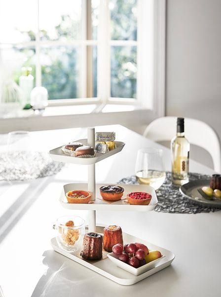 Etagere Tower - Stahl - Weiß