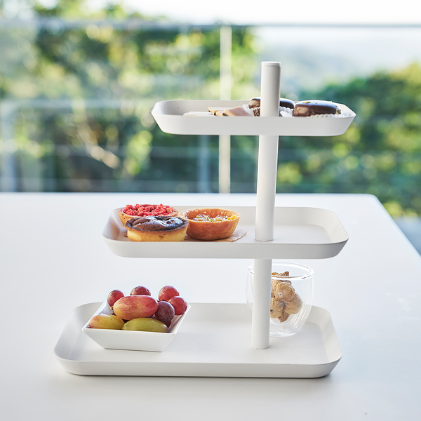 Etagere Tower - Stahl - Weiß