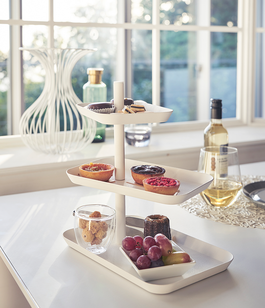 Etagere Tower - Stahl - Weiß