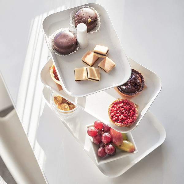 Etagere Tower - Stahl - Weiß