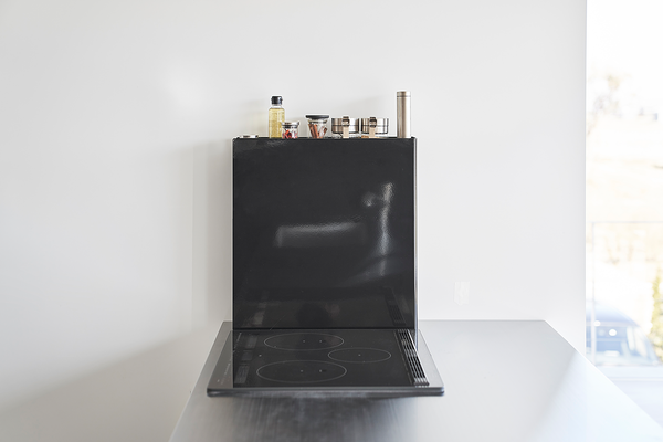 Küchenregal Tower Seasoning - Stahl - Schwarz - 13 x 53 cm