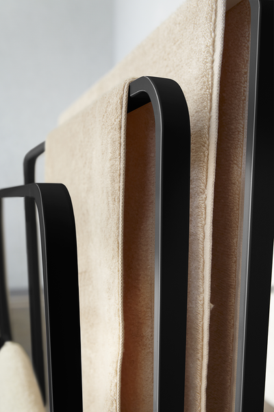 Handtuchhalter Tower - Stahl - Schwarz