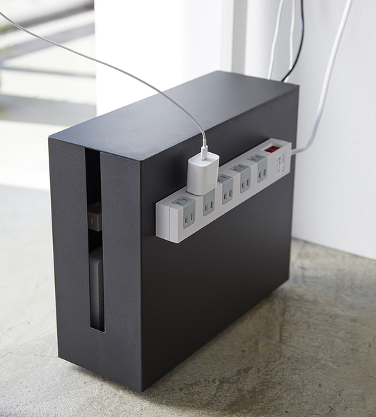 Kabelbox Tower - Stahl / Kunststoff - Schwarz