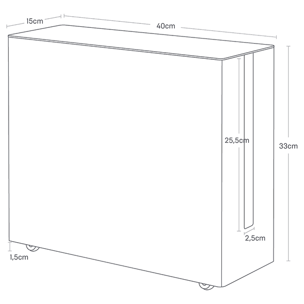 Kabelbox Tower - Stahl / Kunststoff - Schwarz