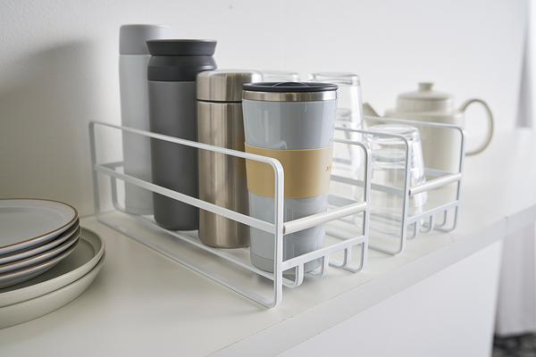 Küchenschrank Organizer Tower Mug - Stahl - Weiß
