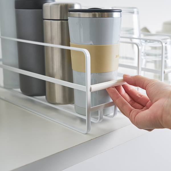 Küchenschrank Organizer Tower Mug - Stahl - Weiß
