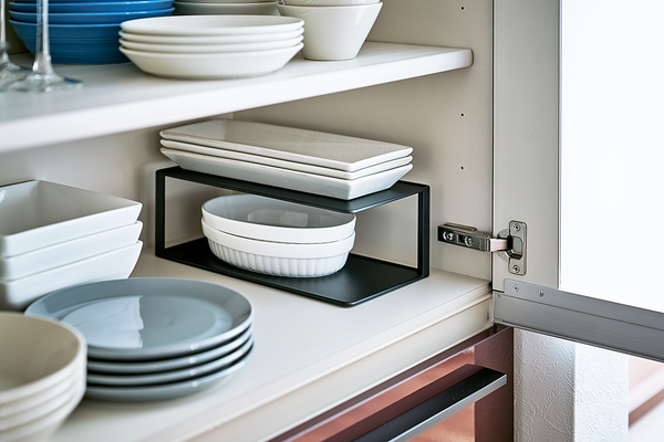 Küchenschrank Organizer Tower Dish - Stahl - Schwarz